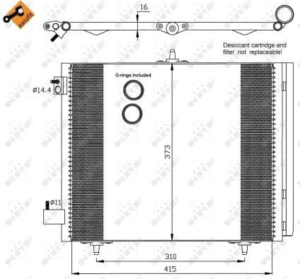 Condenser, air conditioning EASY FIT 35405