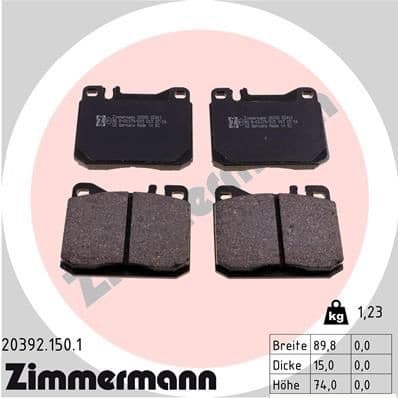 Brake Pad Set, disc brake 20392.150.1