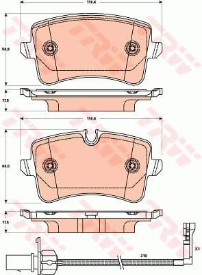 Brake pads rear, Top Quality GDB1902