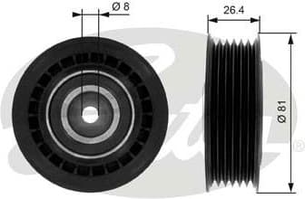 Tensioner Pulley, V-ribbed belt DriveAlign™ T36000