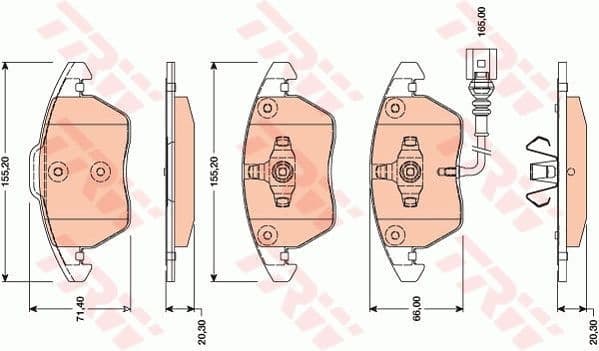 Brake Pad Set, disc brake COTEC GDB1807