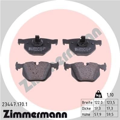 Brake Pad Set, disc brake 23447.170.1