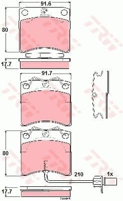Brake pads front GDB1368