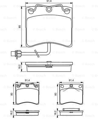 Brake Pad Set, disc brake 0986494041 - image 7