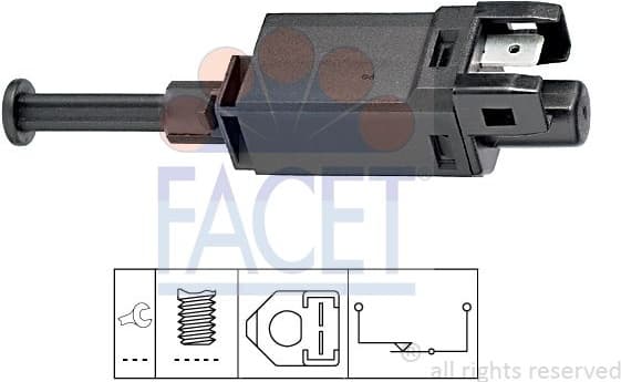 Stop Light Switch Made in Italy - OE Equivalent 7.1055 - image 2