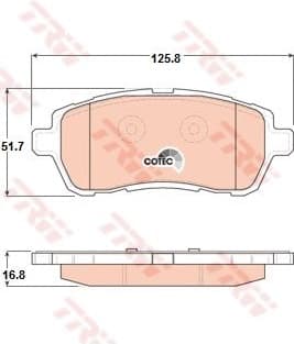 Brake Pad Set, disc brake COTEC GDB1893