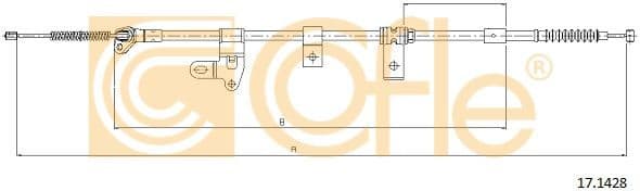 Cable Pull, parking brake 17.1428
