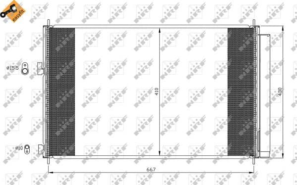 Condenser, air conditioning EASY FIT 35641