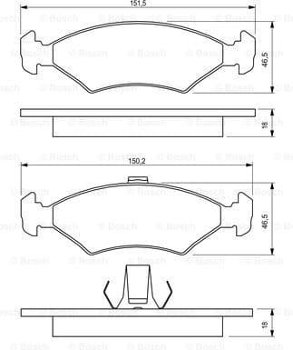 Brake Pad Set, disc brake 0986424462 - image 7