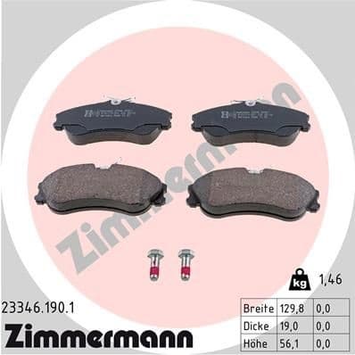 Brake Pad Set, disc brake 23346.190.1
