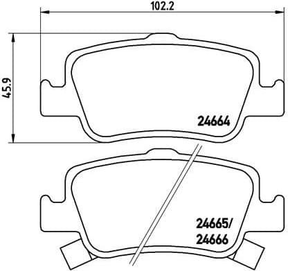 Brake pads rear, Top Quality P83080