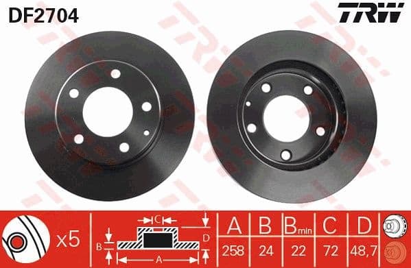 Brake Disc DF2704
