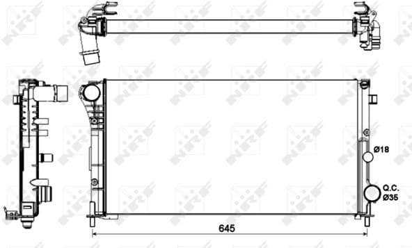 Radiator, engine cooling 58185
