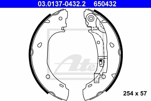 Brake Shoe Set 03.0137-0432.2