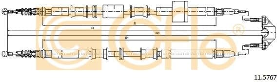 Cable Pull, parking brake 11.5767