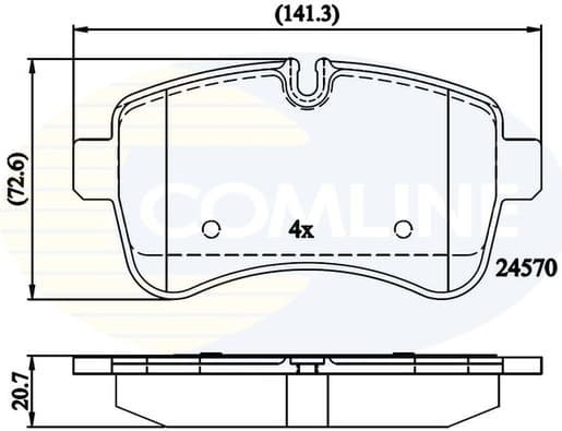 Brake pads rear CBP01617