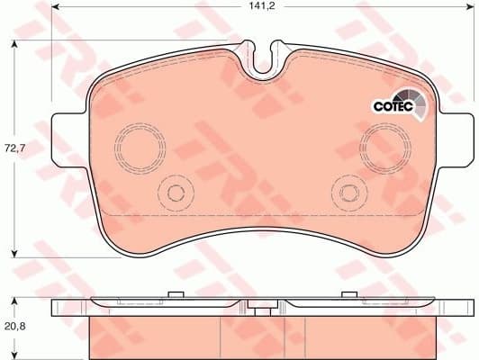 Brake Pad Set, disc brake COTEC GDB1748