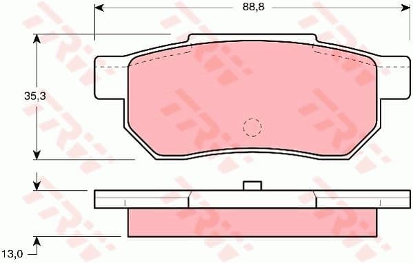 Brake Pad Set, disc brake GDB775