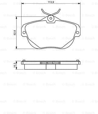 Brake Pad Set, disc brake 0986494243