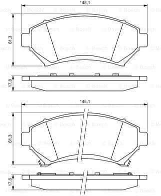 Brake Pad Set, disc brake 0986424466