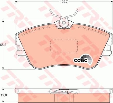 Brake Pad Set, disc brake COTEC GDB1092