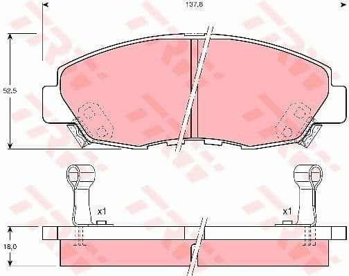 Brake Pad Set, disc brake GDB894