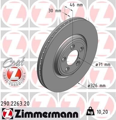 Brake Disc COAT Z 290.2263.20