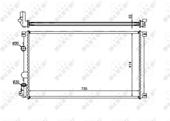 Radiator, engine cooling 58321