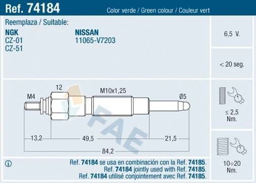Glow Plug 74184