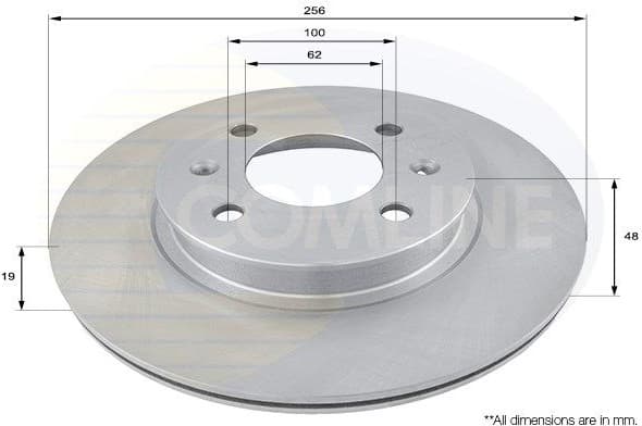 Brake disc, 1pcs FRONT ADC1043V - image 2