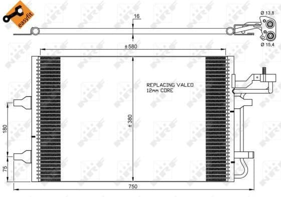 Condenser, air conditioning EASY FIT 35842