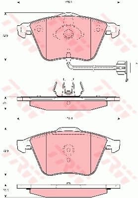 Brake pads front, Top Quality GDB1689