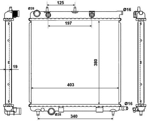 Radiator, engine cooling 50430