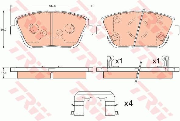 Brake Pad Set, disc brake GDB3540 - image 2
