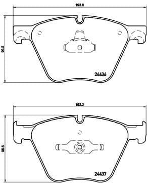 Brake pads front, Top Quality P06073