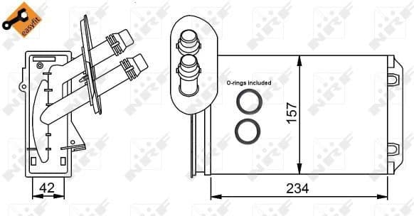 Heat Exchanger, interior heating EASY FIT 58223