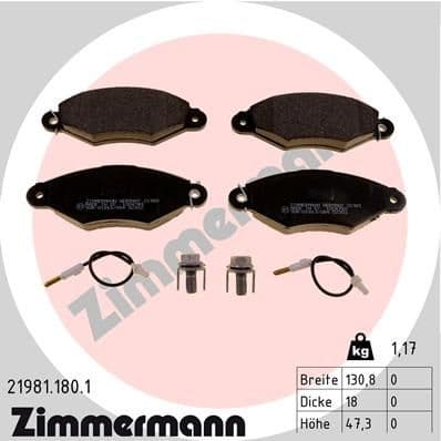 Brake Pad Set, disc brake 21981.180.1