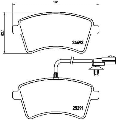 Brake Pad Set, disc brake PRIME LINE P68058