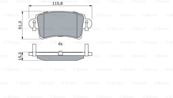 Brake Pad Set, disc brake 0986494043 - image 7