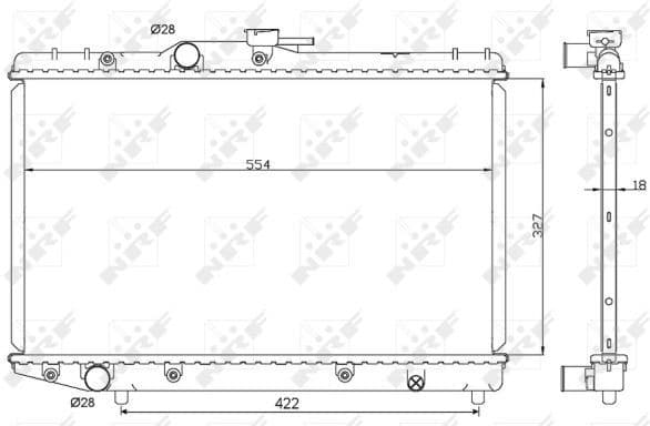 Radiator, engine cooling EASY FIT 506725