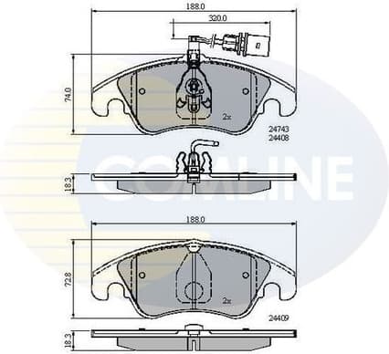 Brake pads front CBP21789