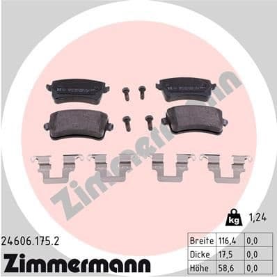 Brake Pad Set, disc brake 24606.175.2