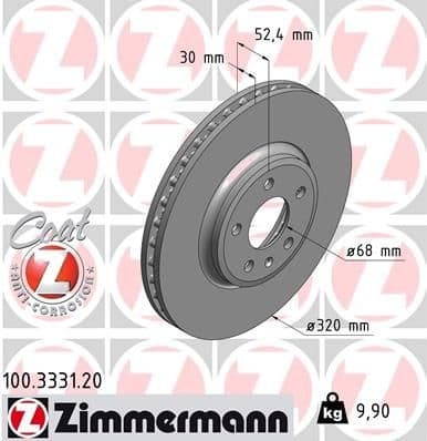 Brake Disc COAT Z 100.3331.20