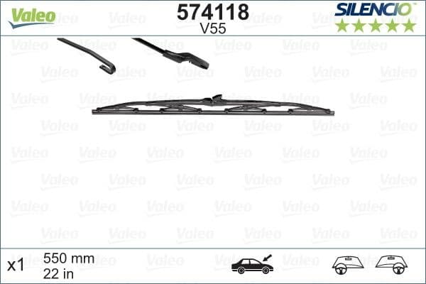 Wiper Blade SILENCIO CONVENTIONAL SINGLE 574118