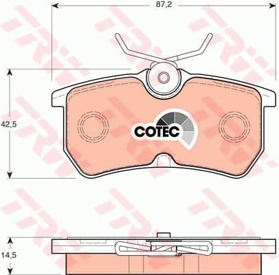 Brake Pad Set, disc brake COTEC GDB1354