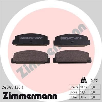 Brake Pad Set, disc brake 24045.130.1