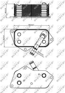 Oil Cooler, engine oil 31277