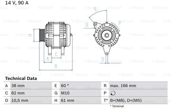 Alternator 0986040340