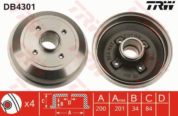 Brake Drum DB4301