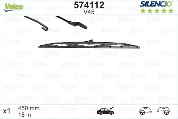 Wiper Blade SILENCIO CONVENTIONAL SINGLE 574112